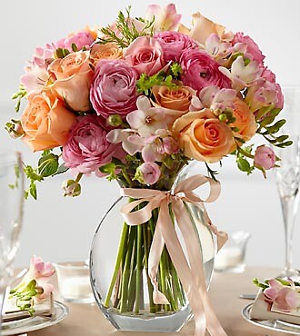 The Peach Silk&amp;trade; Fresh Arrangement